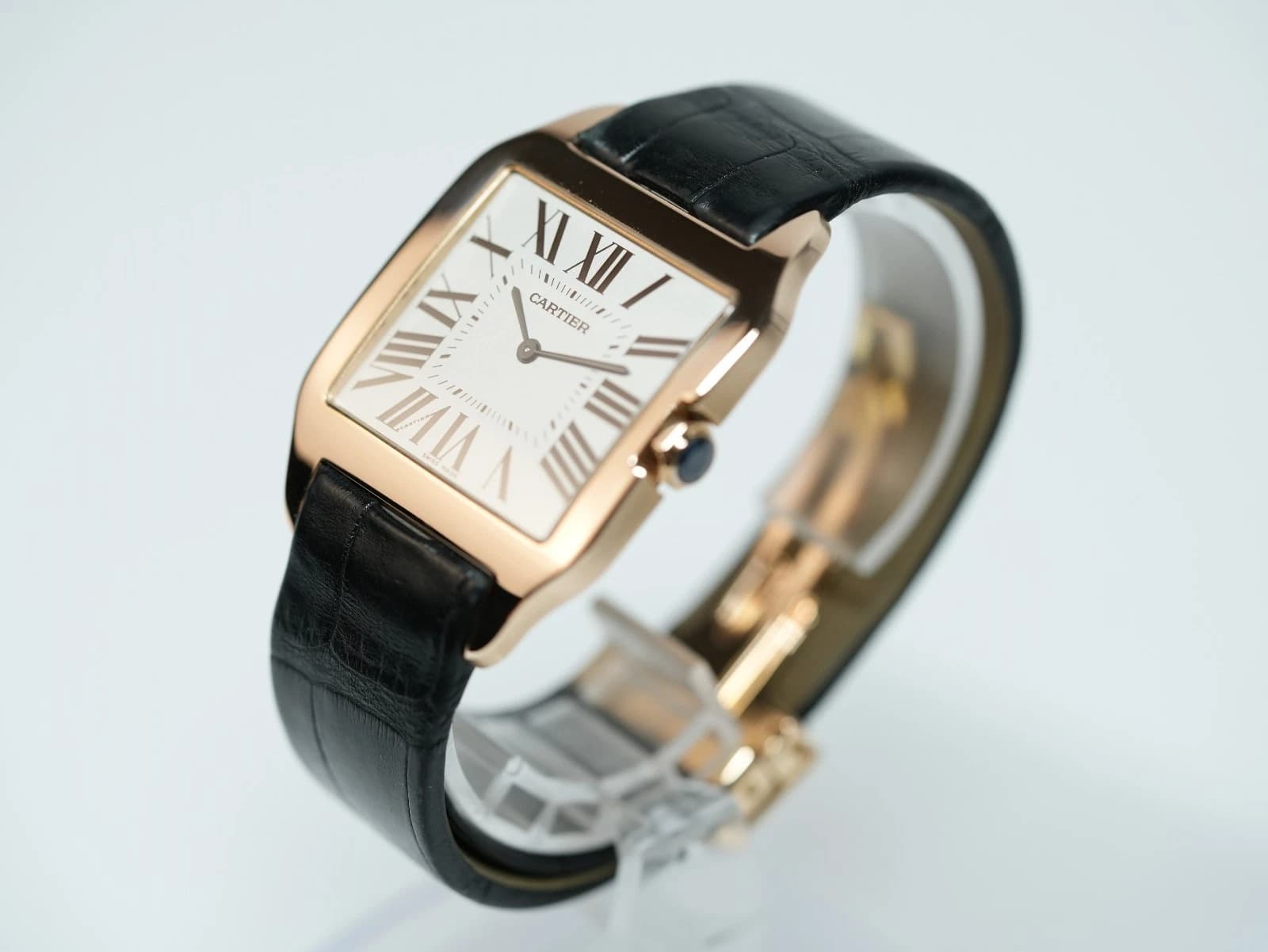 Cartier Santos-Dumont Small Rose Gold Diamonds — WJSA0019