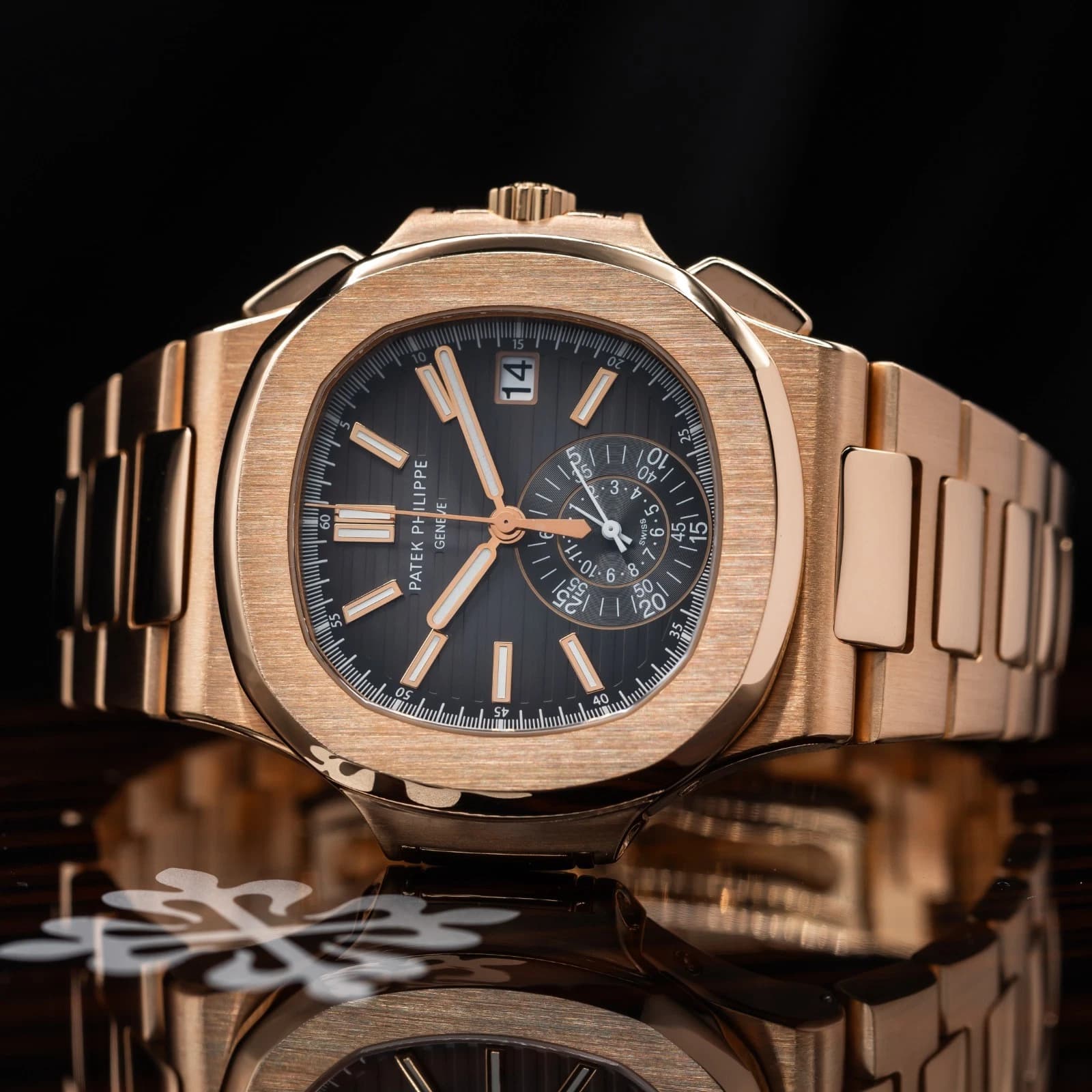 Patek Philippe Nautilus 5980 Chronograph Rose Gold Bracelet — 5980/1R-001
